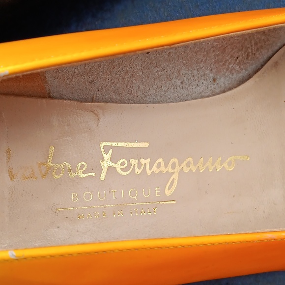 SALVATORE FERRAGAMO LEATHER FLATS BOUTIQUE EDITION SZ 7 - Picture 9 of 12